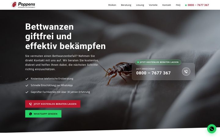 Screenshot of bettwanzenbekaempfung.de