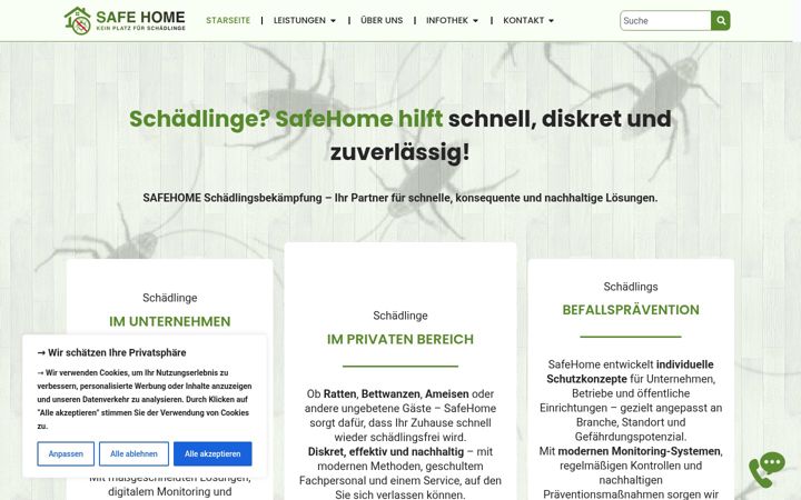 Screenshot of bettwanzenprofi.de