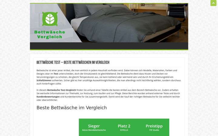 Captură de ecran a bettwasche-test.de