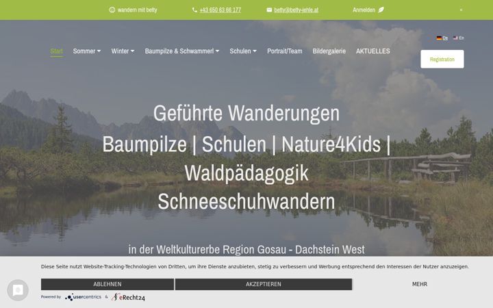 Screenshot of betty-jehle.at