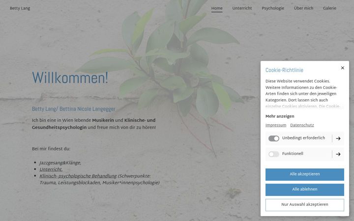Screenshot of bettylang.at