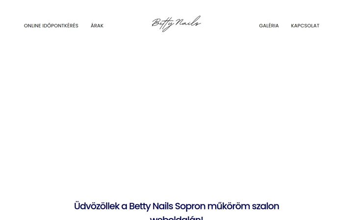Képernyőkép: bettynailssopron.hu