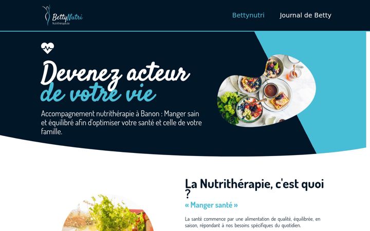 Screenshot of bettynutri.fr