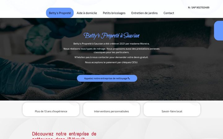 Screenshot of bettys-proprete-34.fr