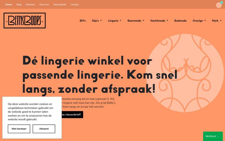 Skjermbilde av bettysboops.nl