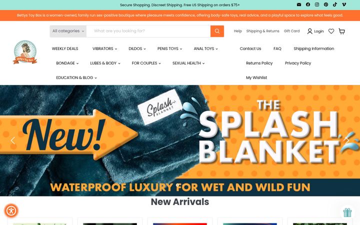 Screenshot of bettystoybox.com