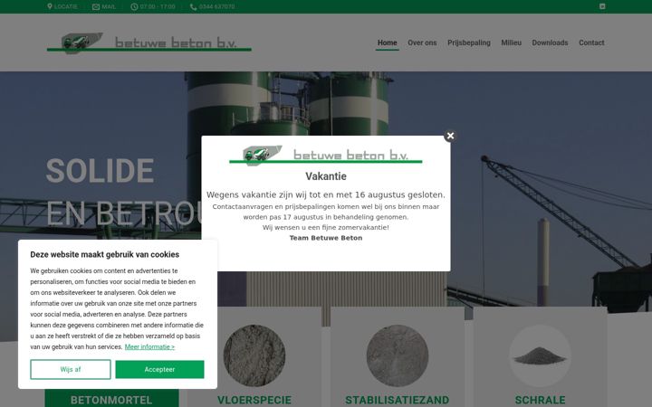 Skjermbilde av betuwebeton.nl