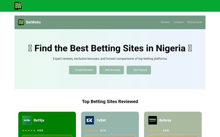 Screenshot of betwebs.com