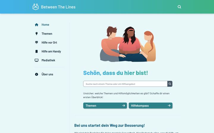 Screenshot of between-the-lines.de