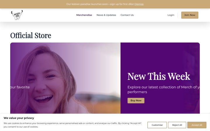 Screenshot of betweenherlegs.com