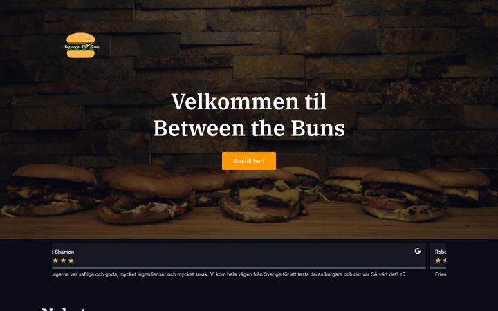 Screenshot of betweenthebuns.no