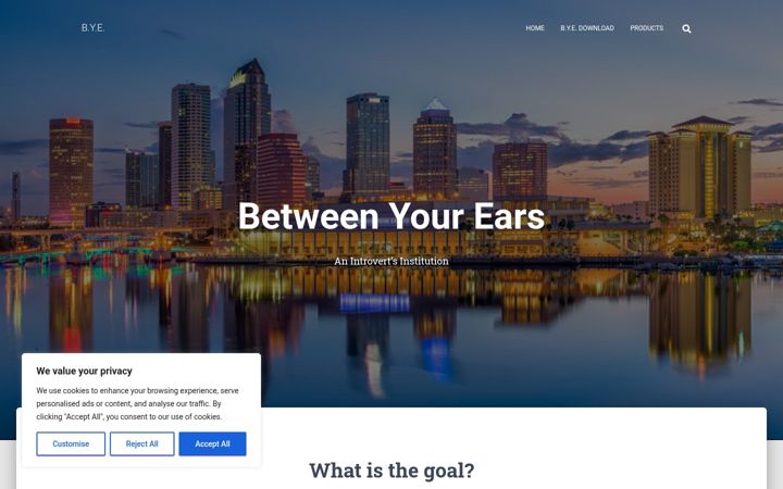 Screenshot of betweenyourears.net