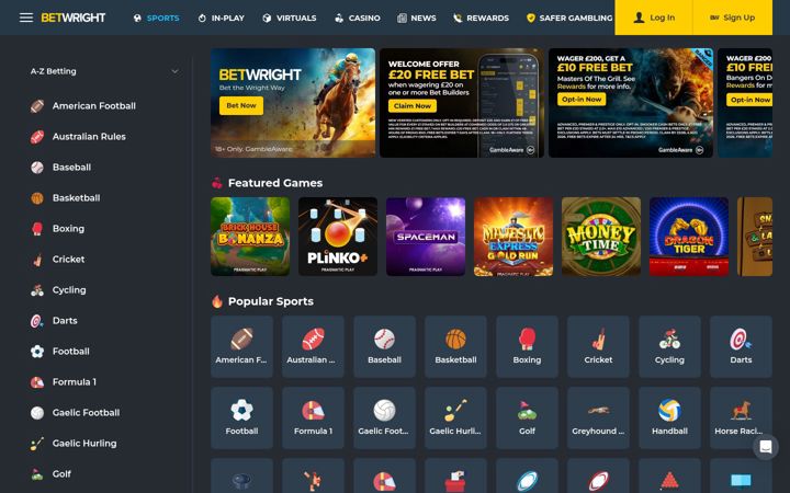 Screenshot of betwright.com