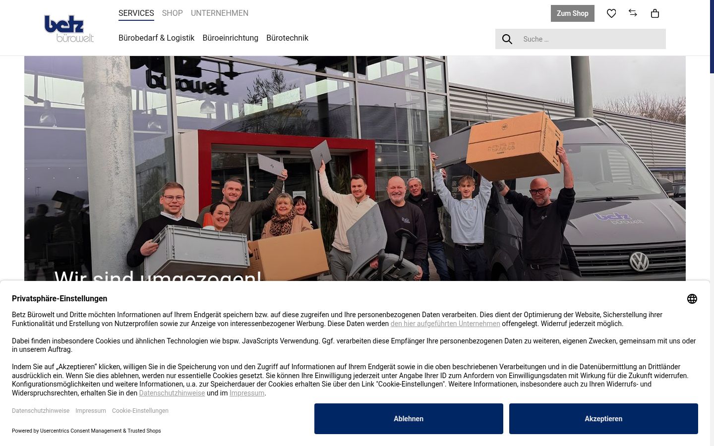 Snímek obrazovky baneru souhlasu zobrazeného před jakoukoli interakcí