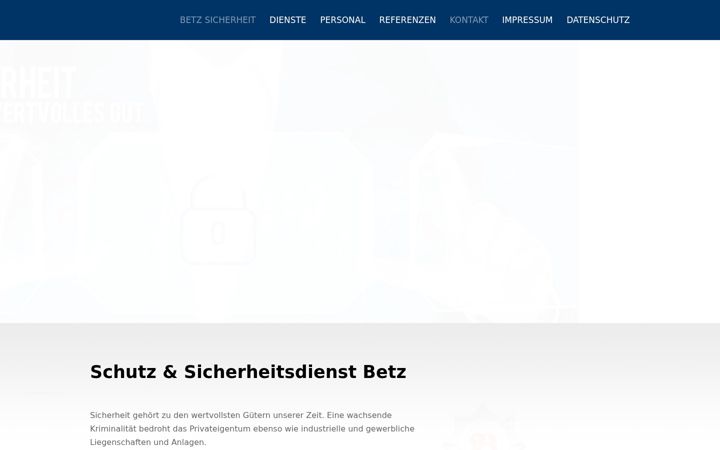 Screenshot ta' betz-sicherheitsdienst.de
