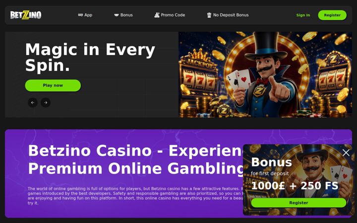 Screenshot of betzino.io