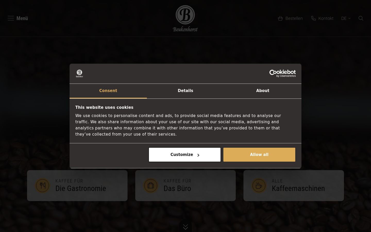 Screenshot tal-banner tal-kunsens muri qabel kwalunkwe interazzjoni