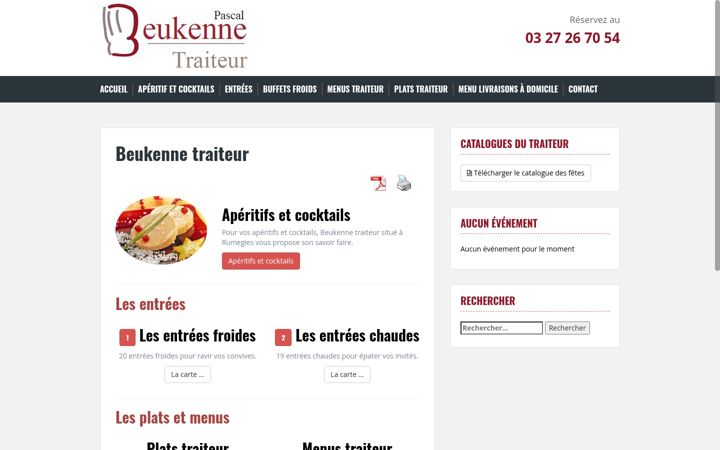 Screenshot of beukenne-traiteur.fr