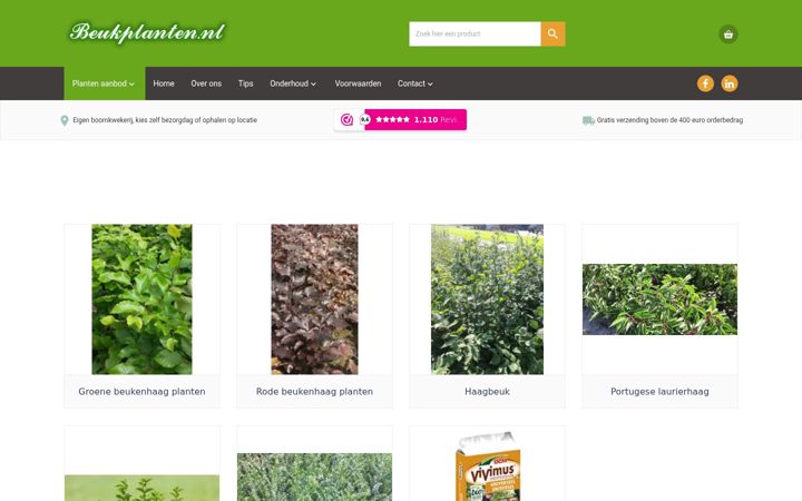 Screenshot of beukplanten.nl