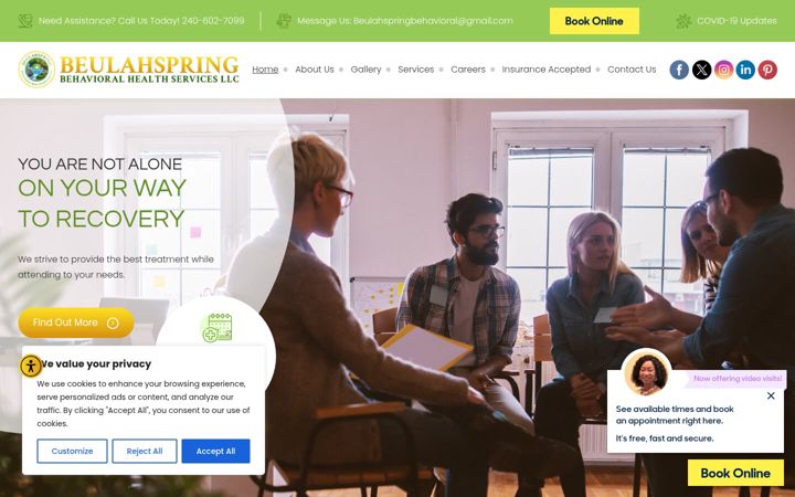Screenshot of beulahspringbehavioral.com