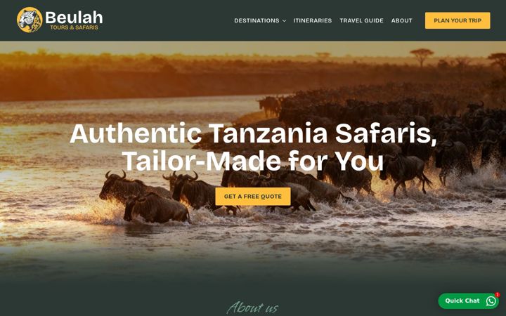 Screenshot of beulahtours.com