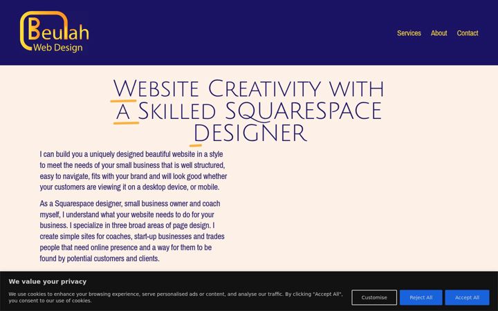 Screenshot of beulahwebdesign.com