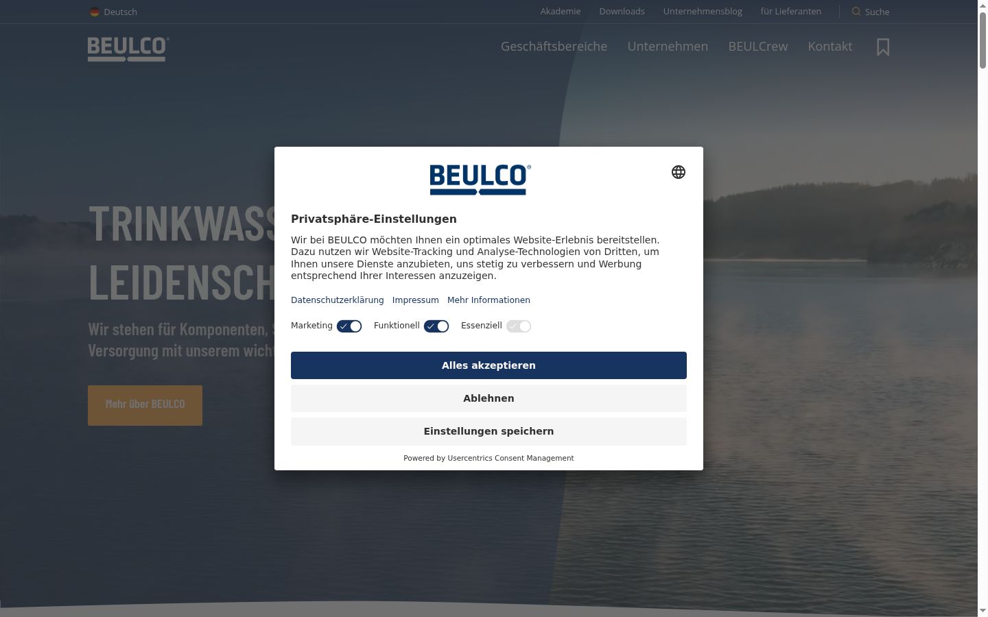 Capture d'écran de la bannière de consentement affichée avant toute interaction