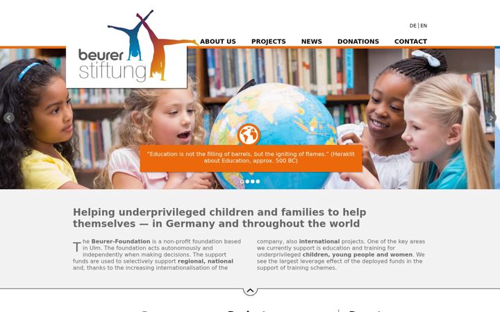 Screenshot of beurer-stiftung.com