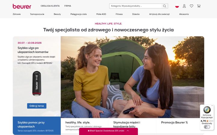 Captura de pantalla de beurer.pl