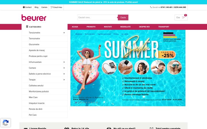 Screenshot of beurer.ro