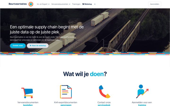 Screenshot of beurtvaartadres.nl