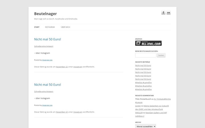 Captura de pantalla de beutelnager.de