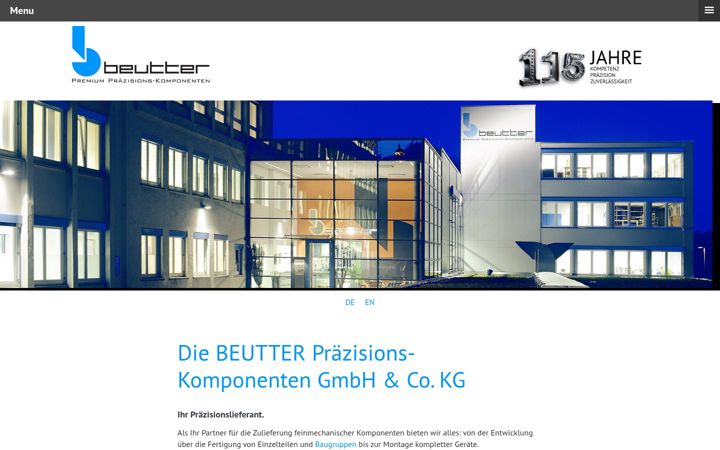 Screenshot of beutter.de