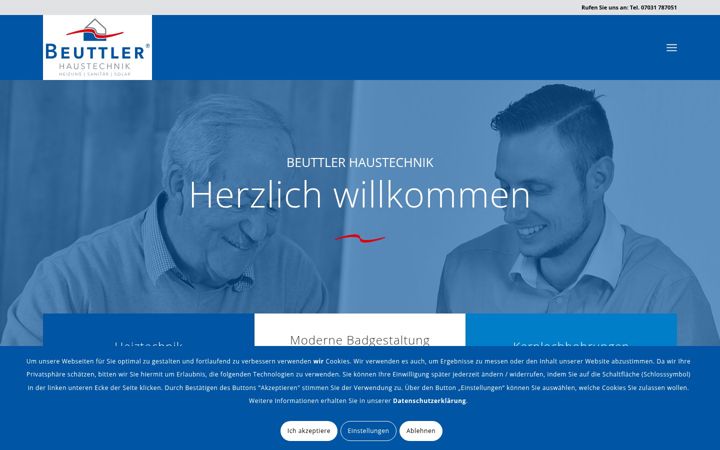 Screenshot of beuttler-haustechnik.de