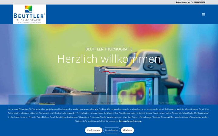 Screenshot of beuttler-thermografie.de