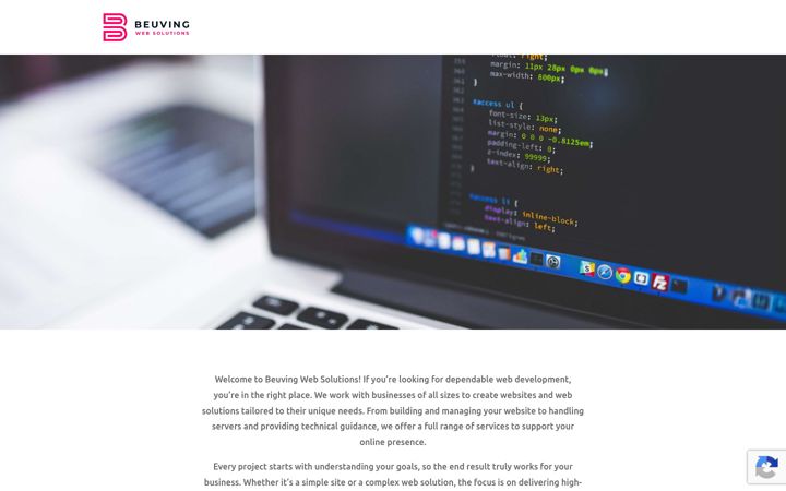 Screenshot of beuvingwebsolutions.com