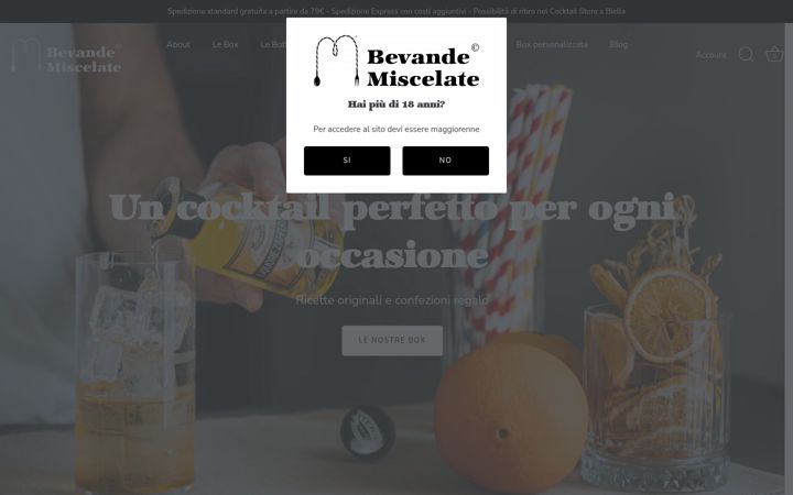 Screenshot of bevandemiscelate.it