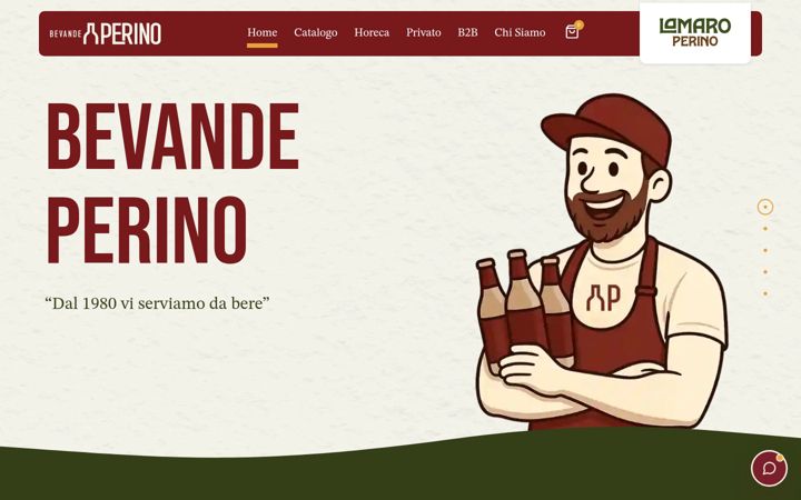 Screenshot of bevandeperino.it