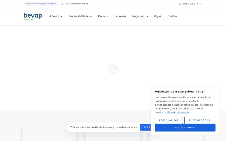 Screenshot of bevapbioenergia.com.br