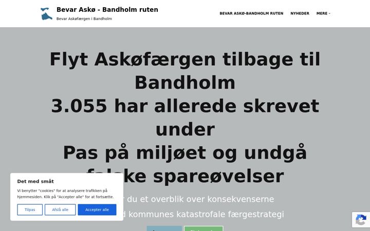 Screenshot of bevarbandholm.dk