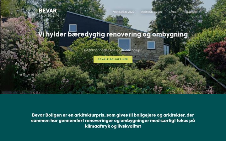 Screenshot of bevarboligen.dk