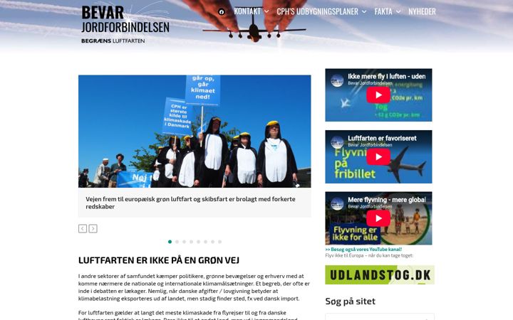 Screenshot of bevarjordforbindelsen.dk