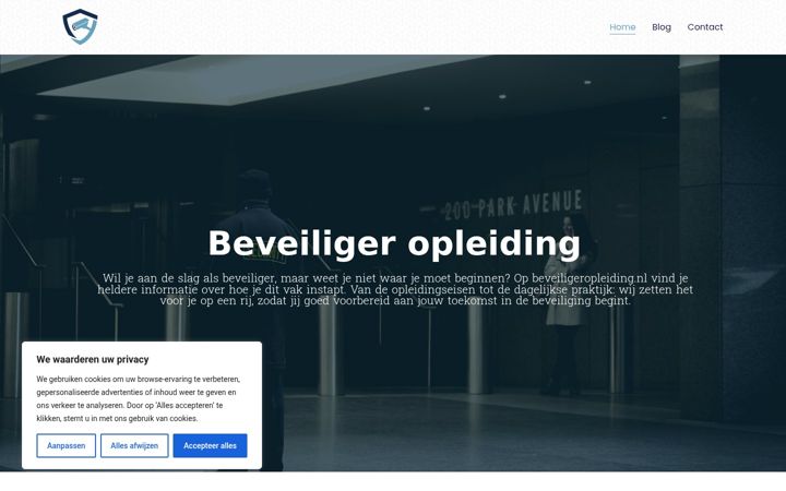 Screenshot of beveiligeropleiding.nl