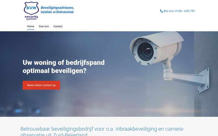 Screenshot of beveiliginghoekschewaard.nl