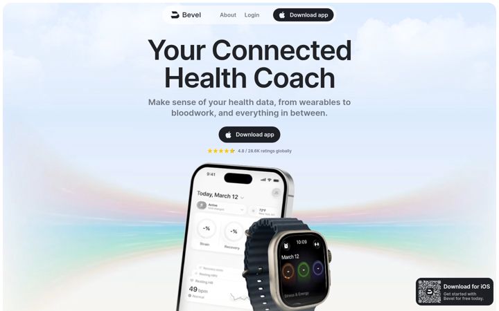 Screenshot di bevel.health
