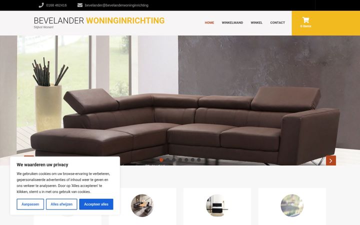 Screenshot of bevelanderwoninginrichting.nl