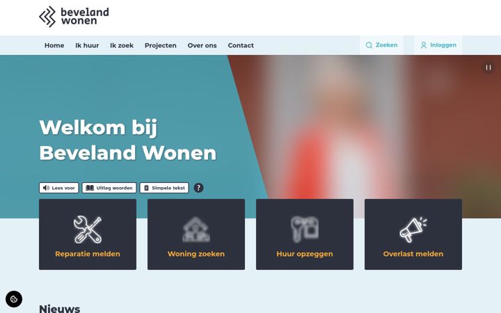 Screenshot of bevelandwonen.nl