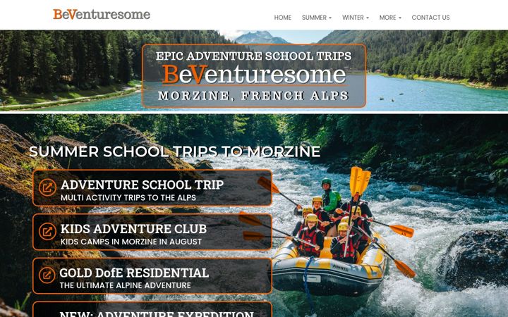 Screenshot von beventuresometrips.co.uk