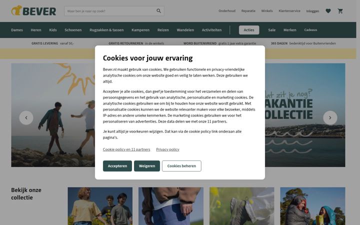 Screenshot of bever.nl