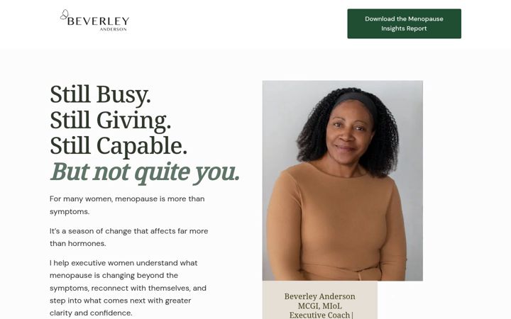 Screenshot of beverleyanderson.com